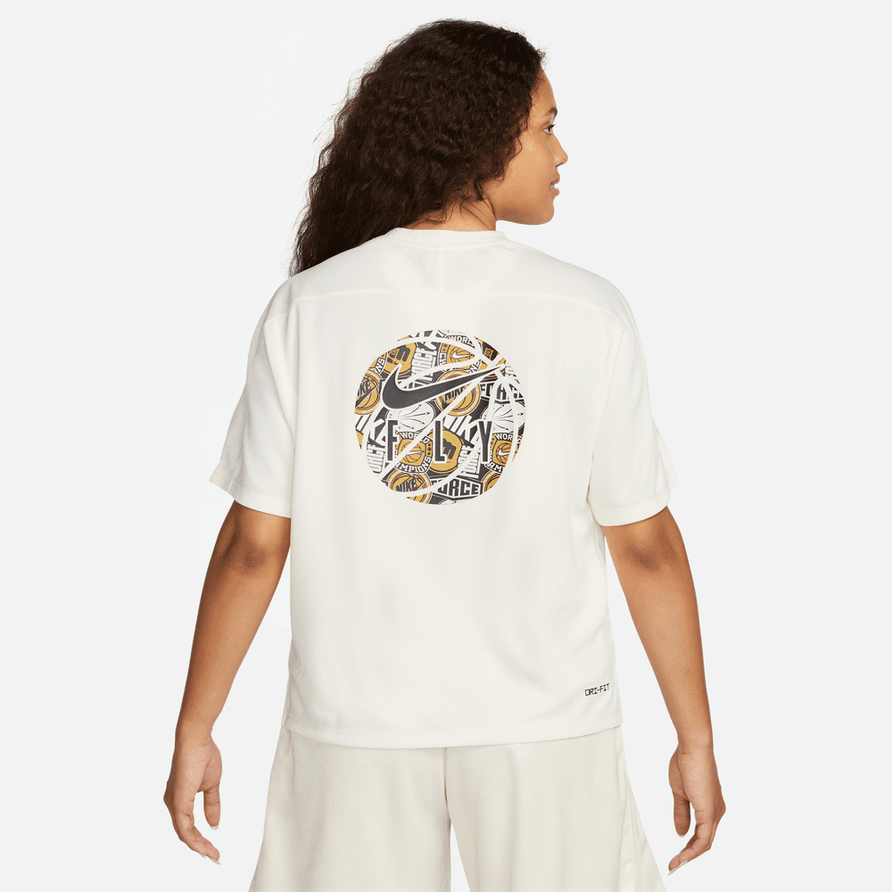 Nike Dri-FIT Warmup Women's Short-Sleeve Basketball Top 'Ivory/Black'