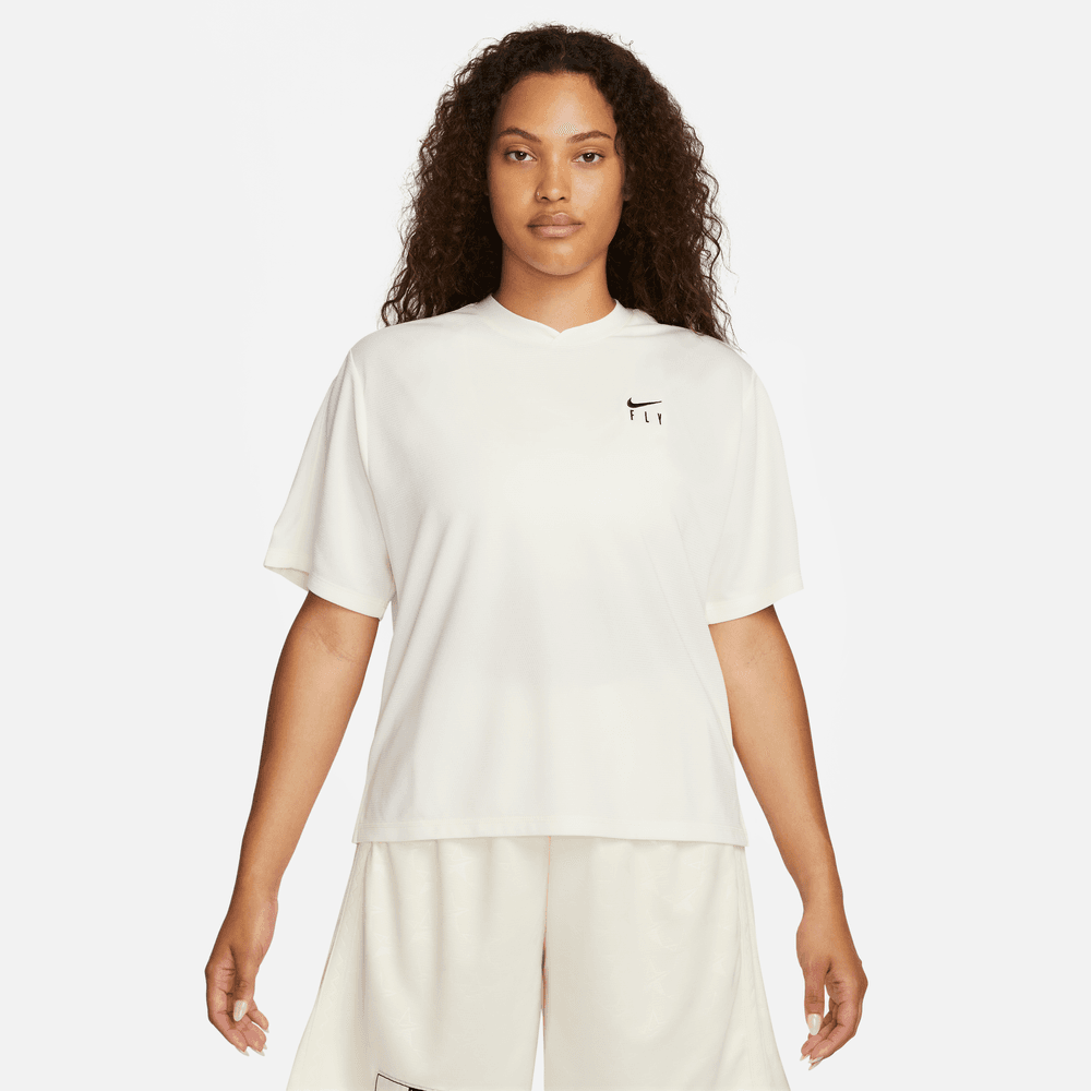 Nike Dri-FIT Warmup Women's Short-Sleeve Basketball Top 'Ivory/Black'