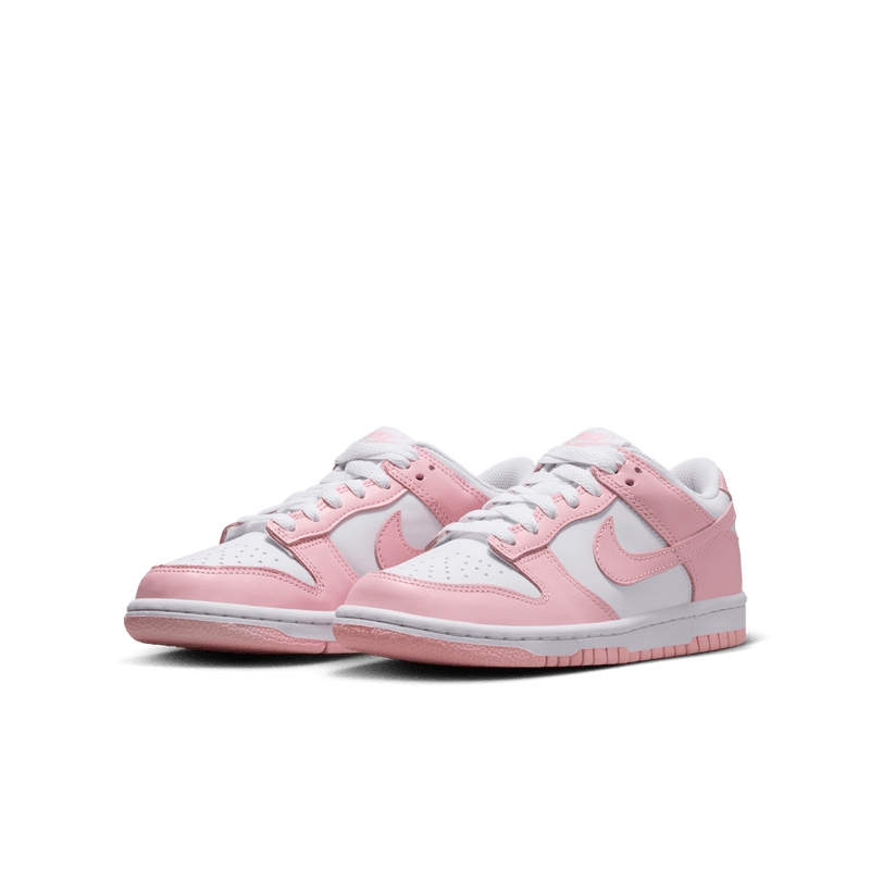 Nike Dunk Low Big Kids' Shoes (GS) 'White/Pink'