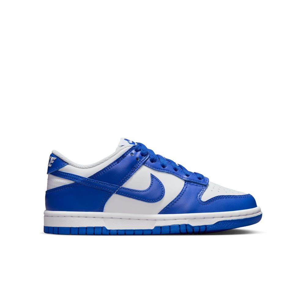 Nike Dunk Low Big Kids' Shoes (GS) 'White/Royal'