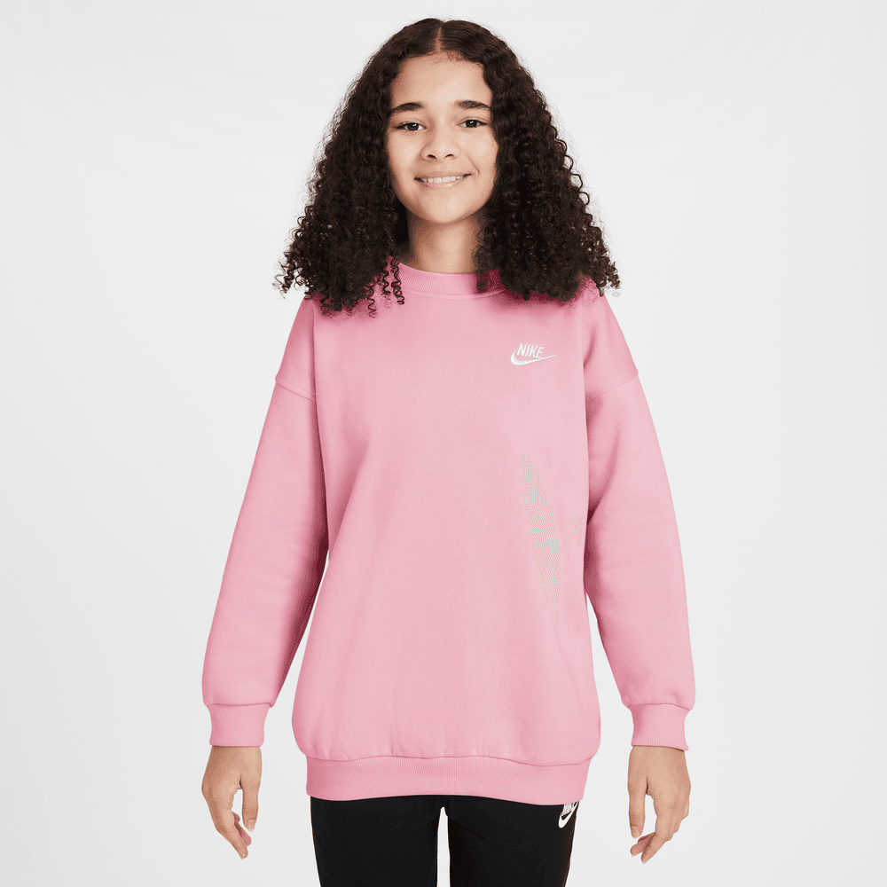Nike Sportswear Club Fleece Big Kids' Oversized Sweatshirt 'Soft Pink'