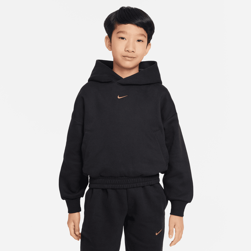 Nike Culture of Basketball Big Kids' Oversized Pullover Basketball Hoodie 'Black'