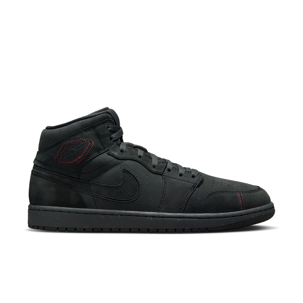 Air Jordan 1 Mid SE Craft Men's Shoes 'Smoke Grey/Black/Red'