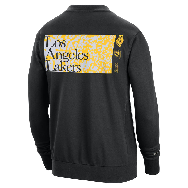 Los Angeles Lakers Standard Issue Men's Nike Dri-FIT NBA Crew-Neck Sweatshirt 'Black'