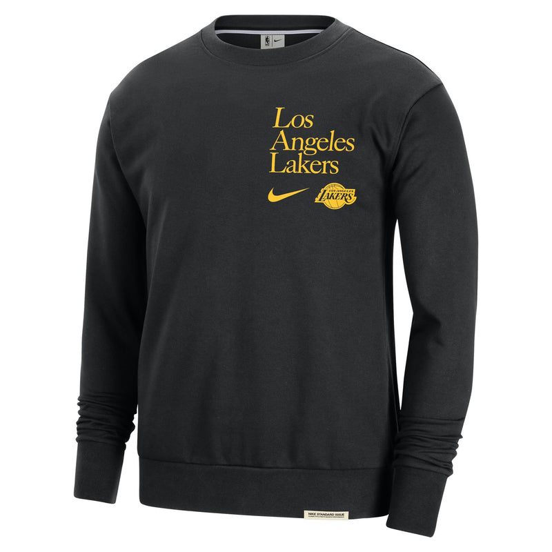 Los Angeles Lakers Standard Issue Men's Nike Dri-FIT NBA Crew-Neck Sweatshirt 'Black'