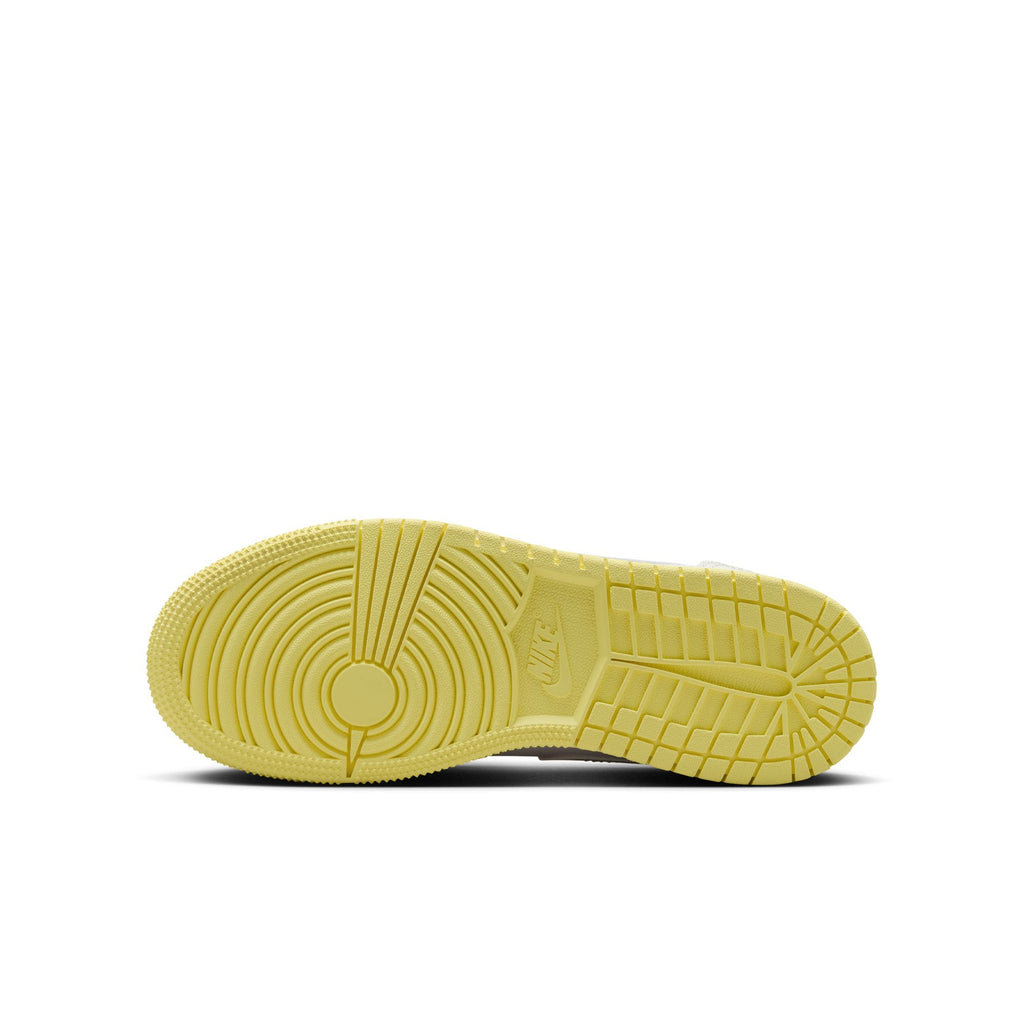 Air Jordan 1 Mid Big Kids' Shoes (GS) 'Sail/Laser Orange/White'