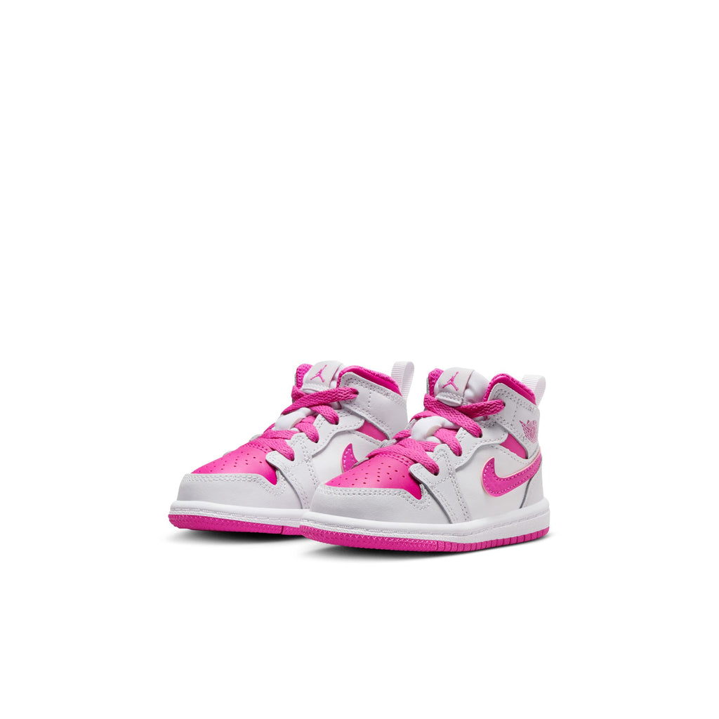 Jordan 1 Mid Baby/Toddler Shoes (TD) 'Iris Whisper/Pink/White'