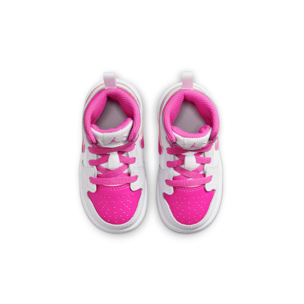 Jordan 1 Mid Baby/Toddler Shoes (TD) 'Iris Whisper/Pink/White'