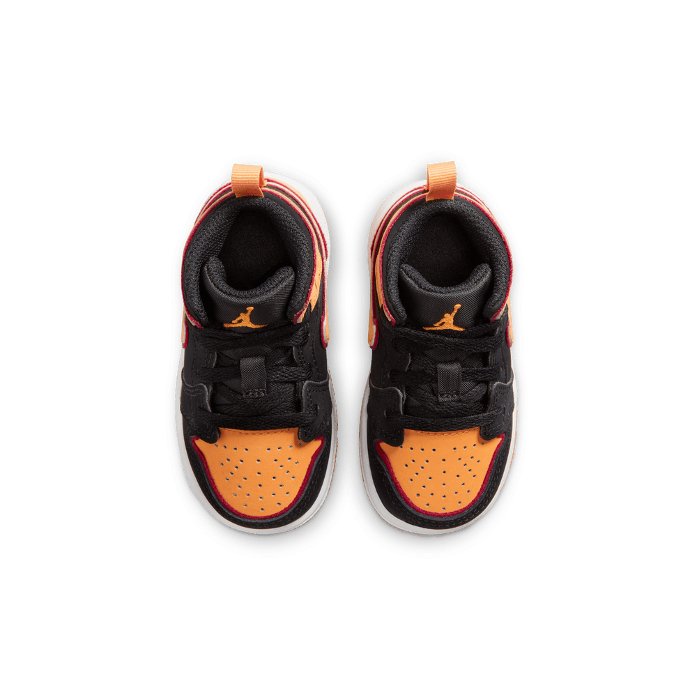 Jordan 1 Mid SE Baby Toddler Shoes TD Black Orange Bouncewear
