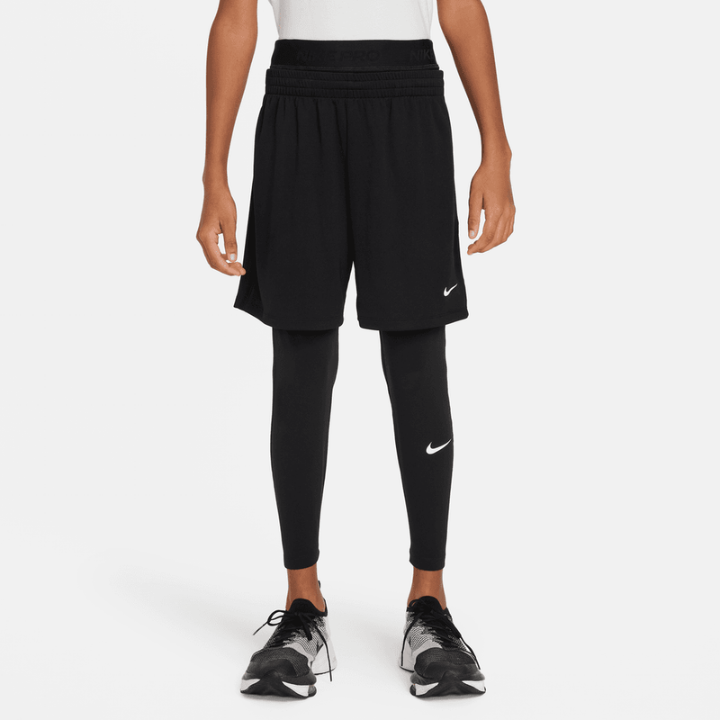 Nike Pro Dri-FIT Big Kids' (Boys') Tights 'Black/White'