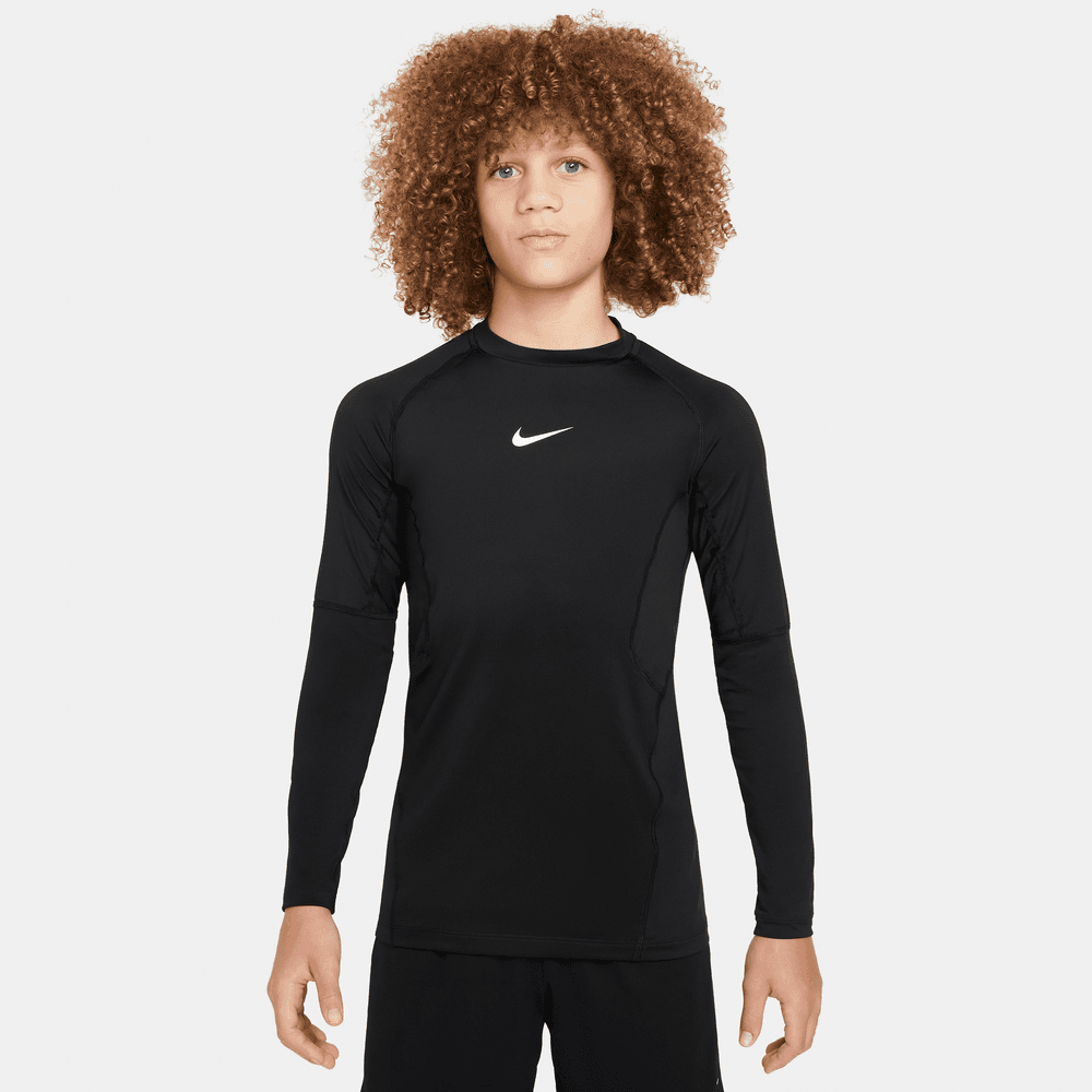 Nike Pro Big Kids' (Boys') Dri-FIT Long-Sleeve Top 'Black'
