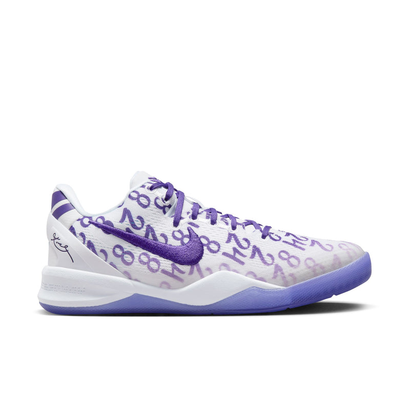 Kobe Bryant Kobe 8 Big Kids' Basketball Shoes (GS) 'White/Purple'