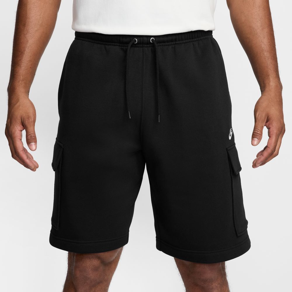 Nike Club Men's Fleece Cargo Shorts 'Black/White'