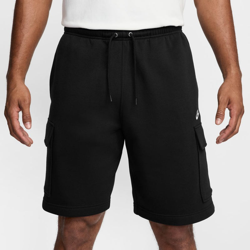 Nike Club Men's Fleece Cargo Shorts 'Black/White'
