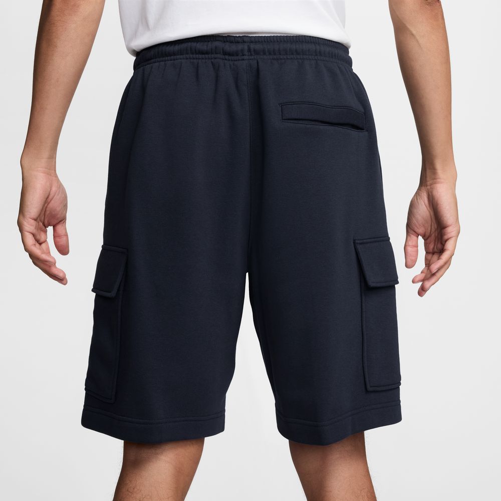 Nike Club Men's Fleece Cargo Shorts 'Obsidian/White'