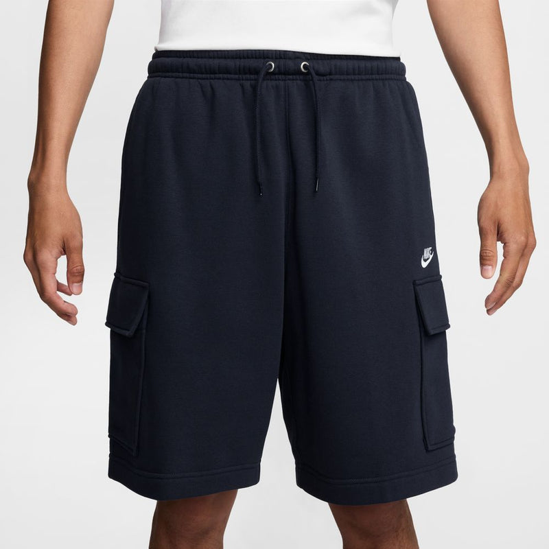 Nike Club Men's Fleece Cargo Shorts 'Obsidian/White'