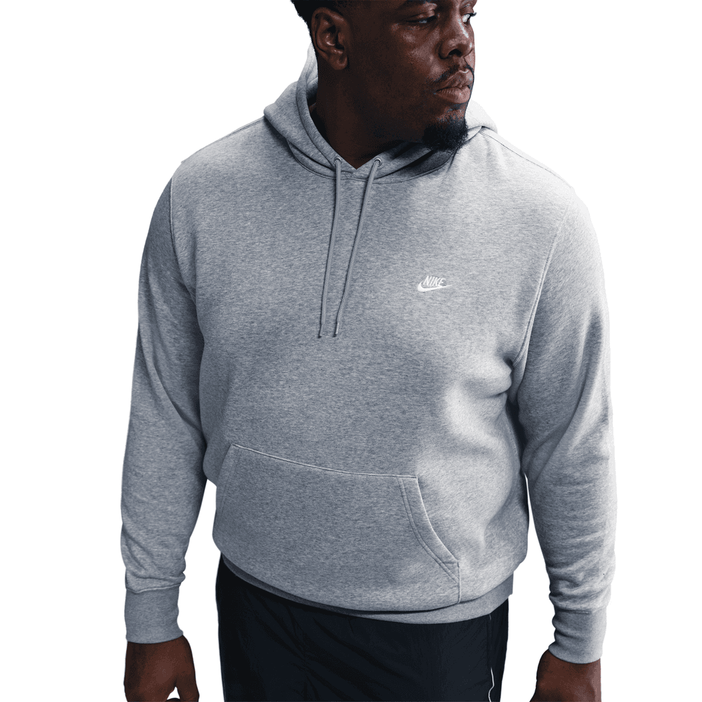 Nike Club Men's Pullover Fleece Hoodie 'Grey Heather'