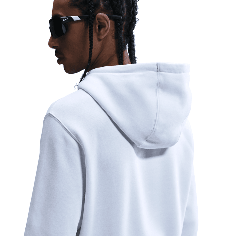 Nike Club Men's Pullover Fleece Hoodie 'White/Black'