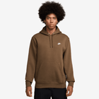 Nike Club Men's Pullover Fleece Hoodie 'Mosswood Brown'
