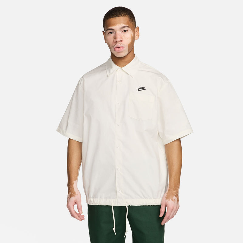 Nike Club Men's Short-Sleeve Oxford Button-Up Shirt 'Sail/Black'