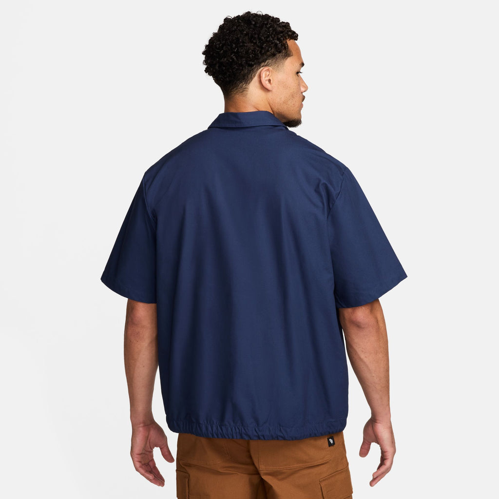 Nike Club Men's Short-Sleeve Oxford Button-Up Shirt 'Navy/White'