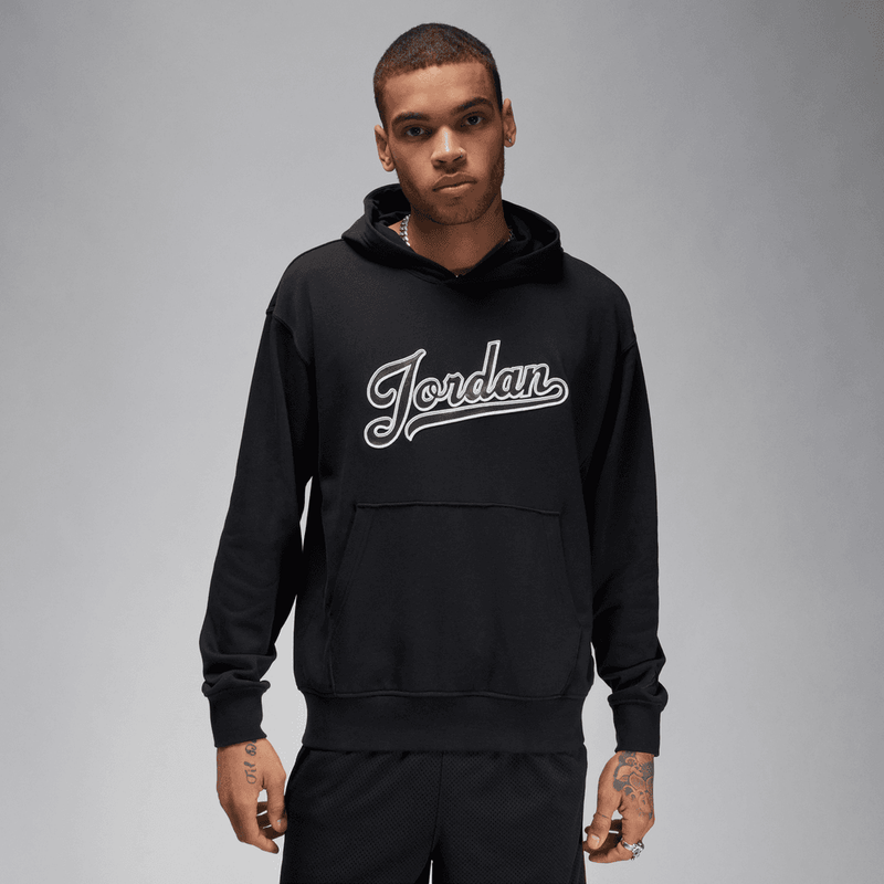 Jordan Flight MVP Men's Fleece Pullover Hoodie 'Black'