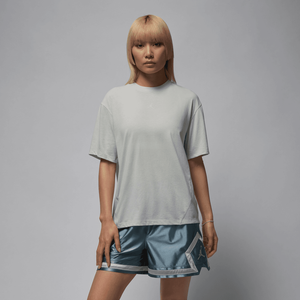 Jordan Sport Women's Diamond Short-Sleeve Top 'Light Silver'