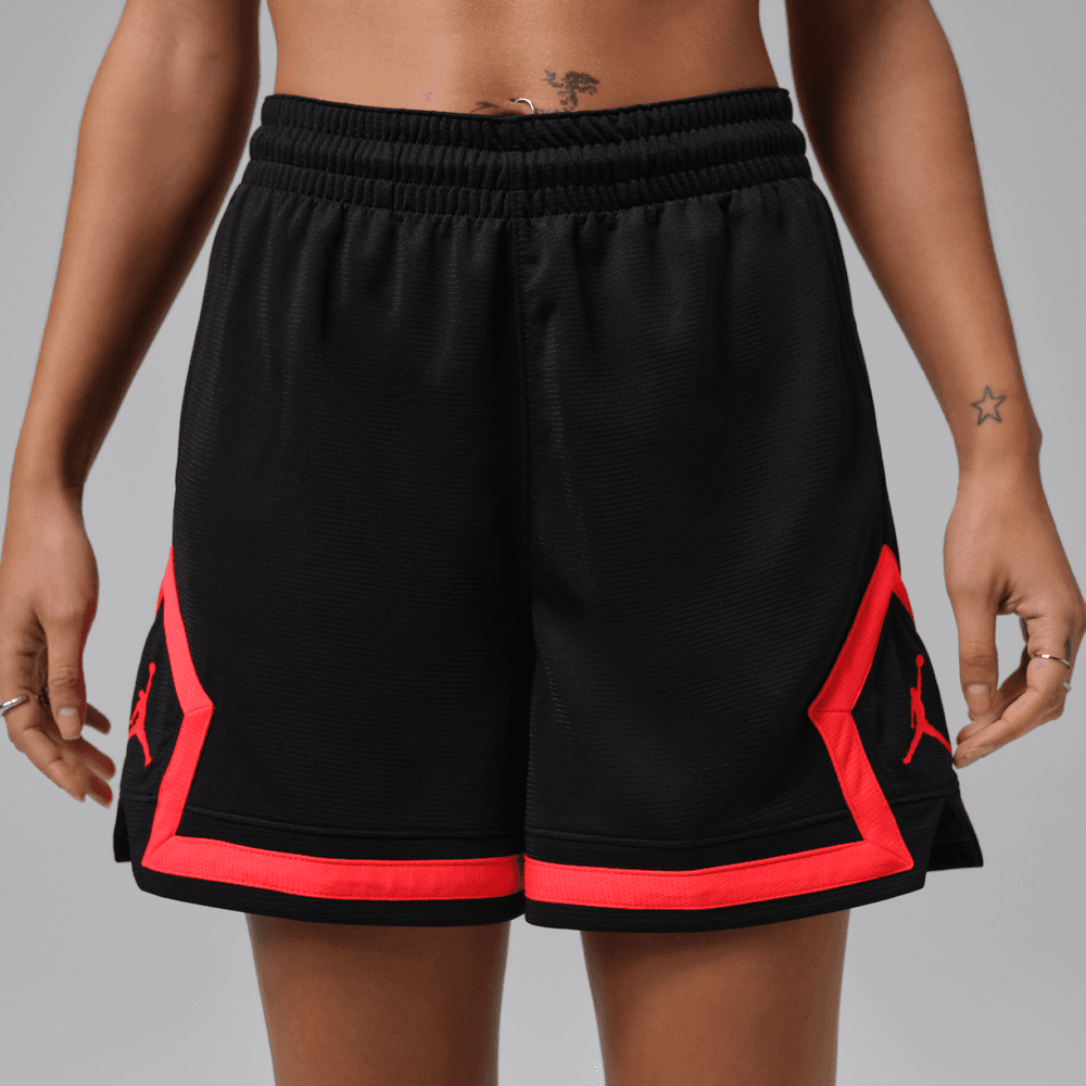 Jordan Sport Women's 4" Diamond Shorts 'Black/Infrared'