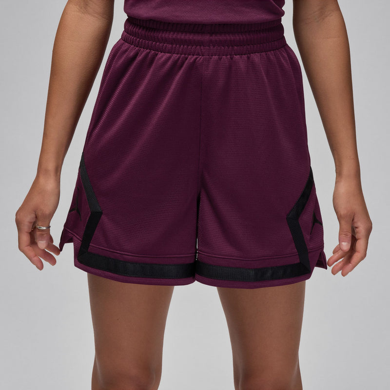 Jordan Sport Women's 4" Diamond Shorts 'Bordeaux/Black'