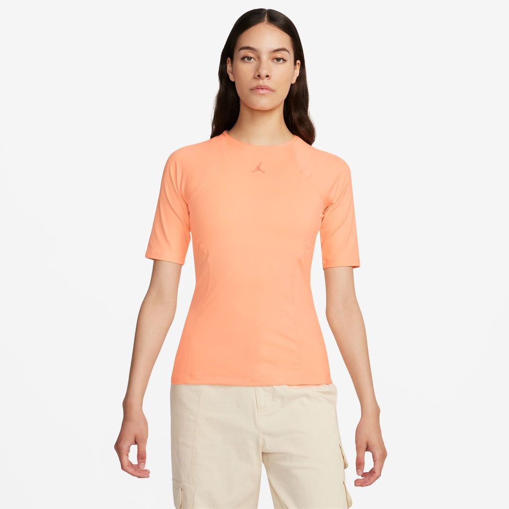 Jordan Sport Women's Double Threat Short-Sleeve Top 'Orange Pulse'