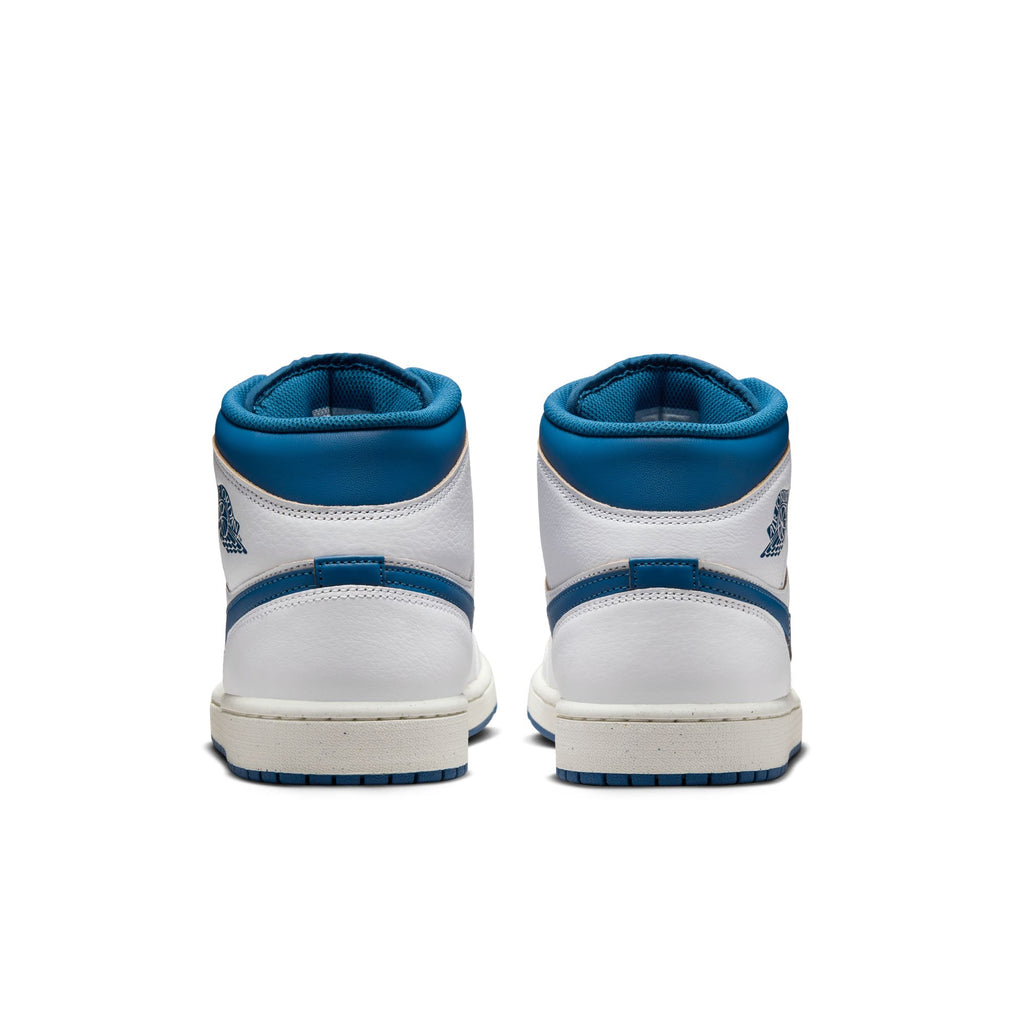 Air Jordan 1 Mid SE Men's Shoes 'White/Industrial Blue'