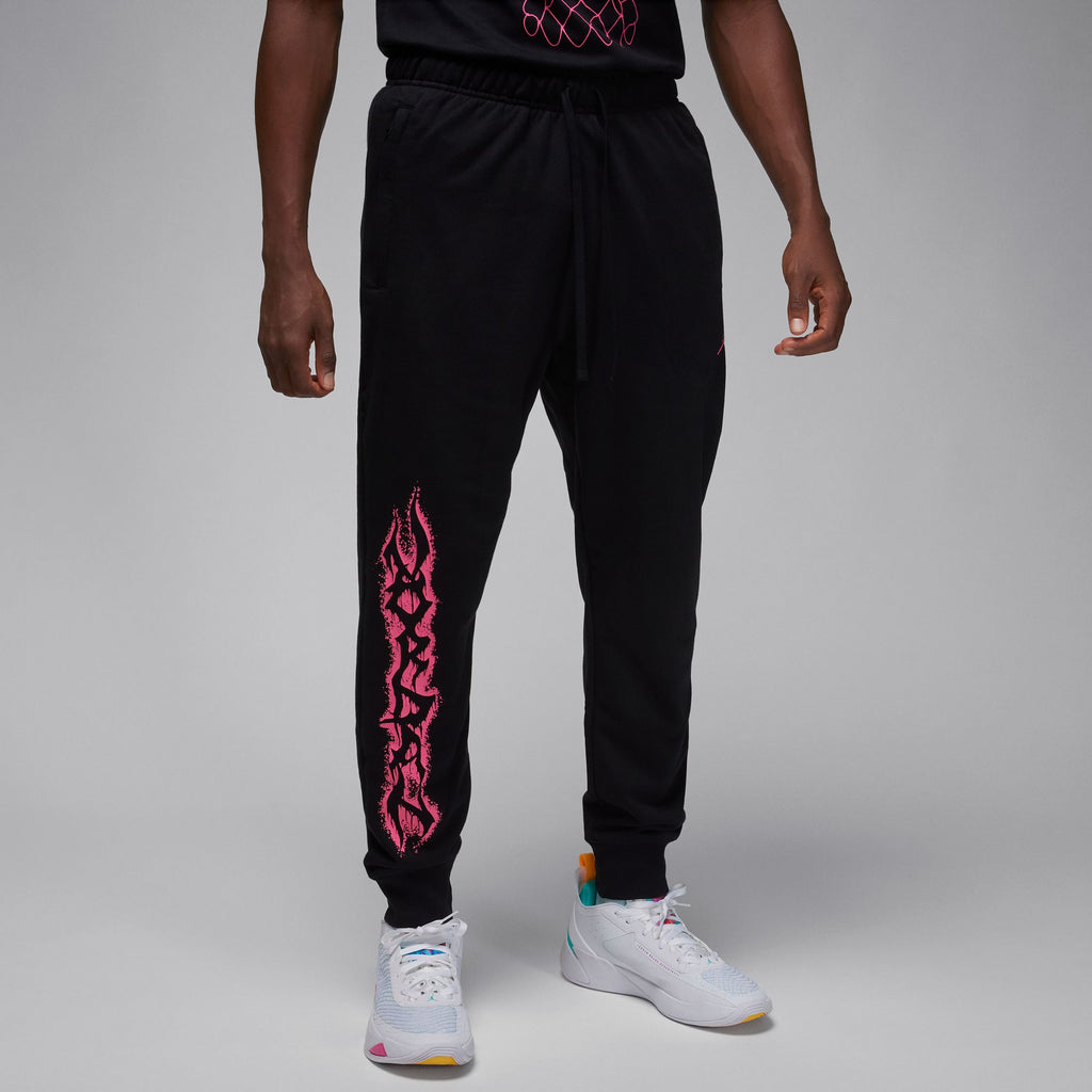 Jordan Dri-FIT Sport Men's Graphic Fleece Pants 'Black/Hyper Pink'