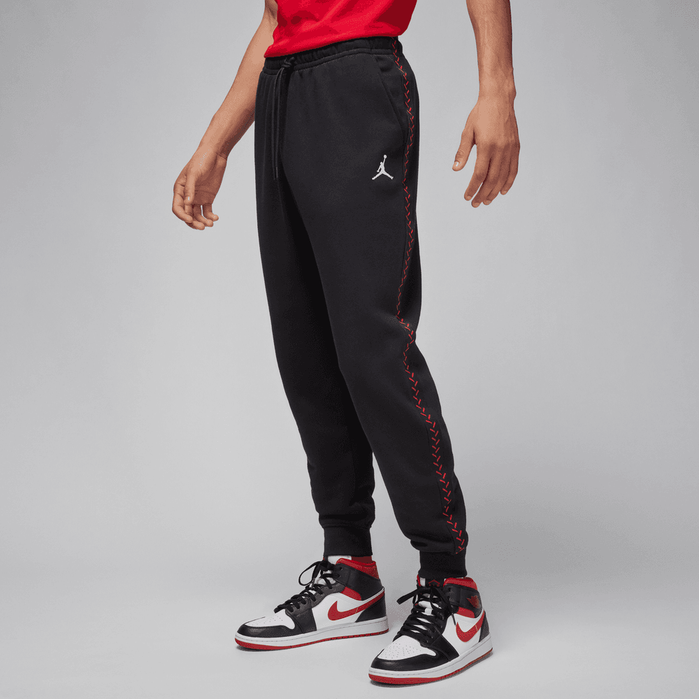 Jordan Flight MVP Men's Fleece Pants 'Black/Dune Red'