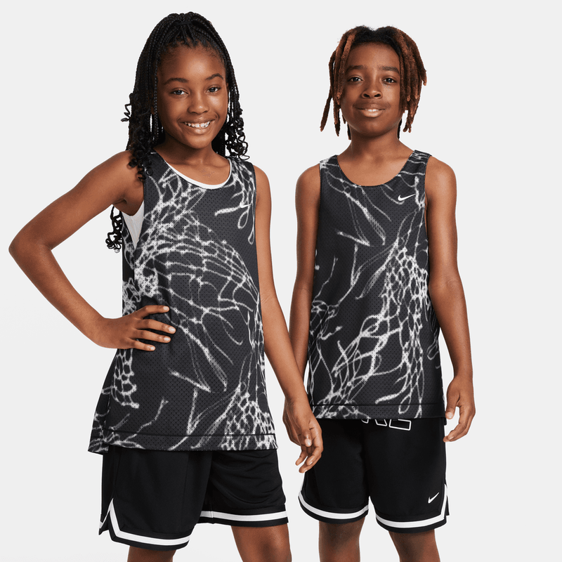 Nike Culture of Basketball Big Kids' Reversible Jersey 'Black/White'