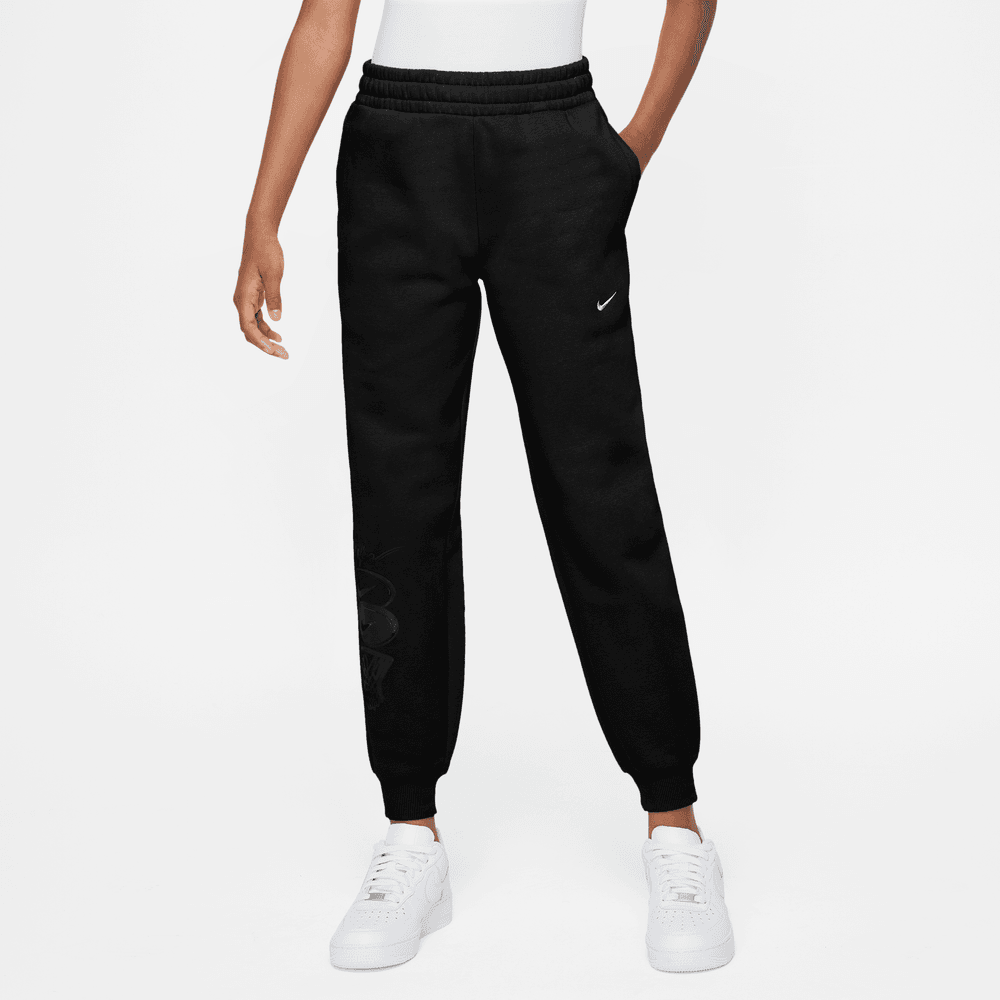 Nike Culture of Basketball Big Kids' Fleece Pants 'Black/White'