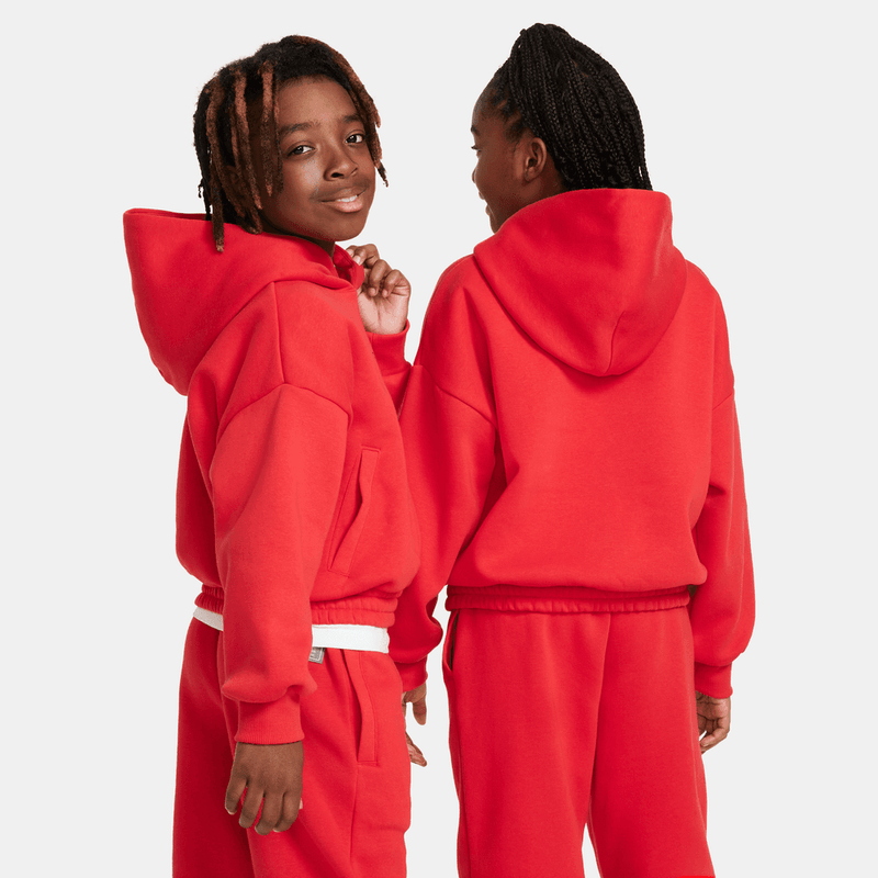 Nike Culture of Basketball Big Kids' Pullover Fleece Hoodie 'Red/White'