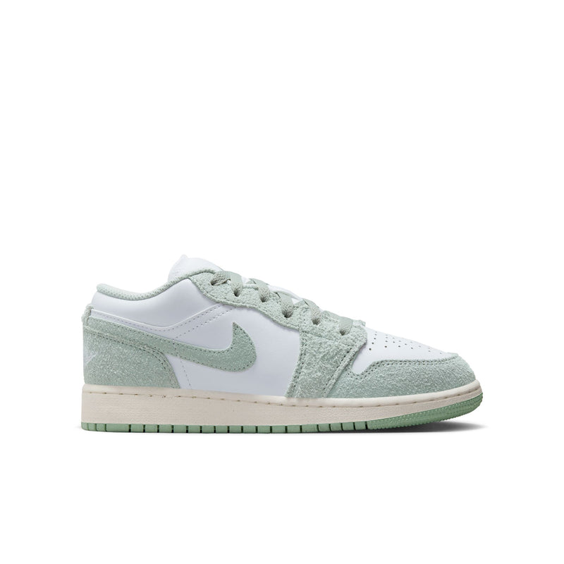 Air Jordan 1 Low SE Big Kids' Shoes (GS) 'White/Seafoam'