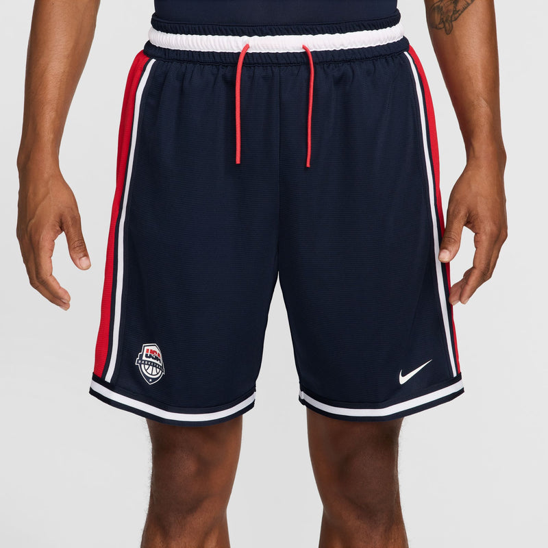 USAB Men's Nike Basketball Pregame Shorts 'Obsidian/Red/White'