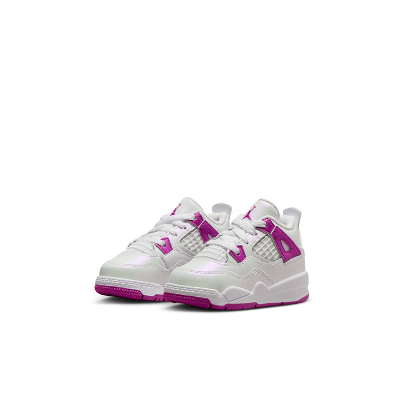 Jordan 4 Retro Baby/Toddler Shoes (TD) 'White/Hyper Violet'