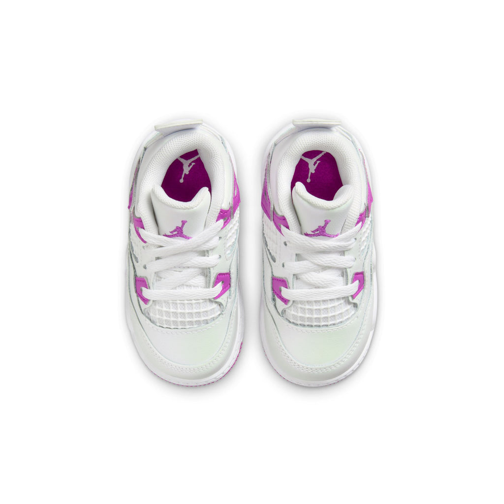 Jordan 4 Retro Baby/Toddler Shoes (TD) 'White/Hyper Violet'