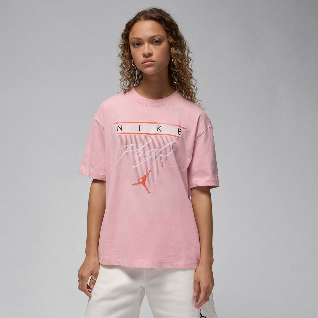 Jordan Flight Heritage Women's Graphic T-Shirt 'Pink/Clay'
