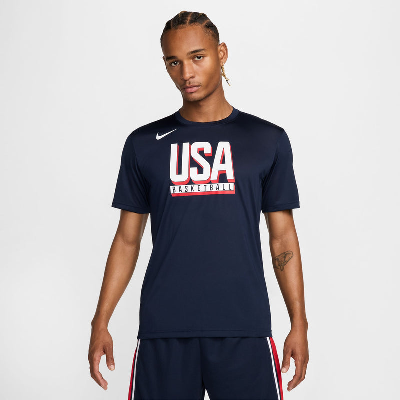 USA Practice Men's Nike Basketball T-Shirt 'Obsidian/White'