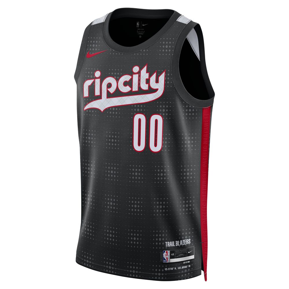 Scoot Henderson Portland Trail Blazers 2024/25 City Edition Men's Nike Dri-FIT NBA Swingman Jersey 'Black'