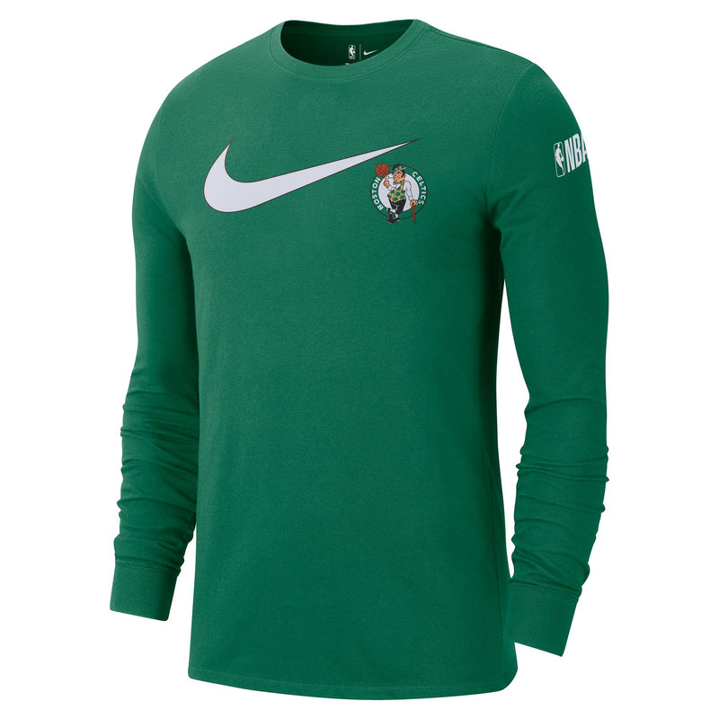 Boston Celtics Swoosh Essential Men's Nike NBA Long-Sleeve T-Shirt 'Clover'