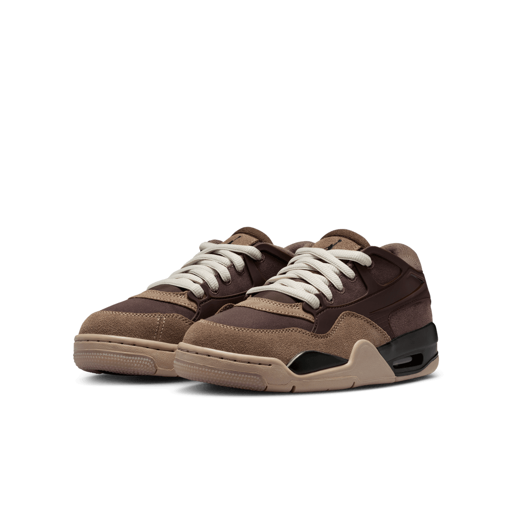 Air Jordan 4 RM Big Kids' Shoes (GS) 'Ironstone/Olive/Brown'