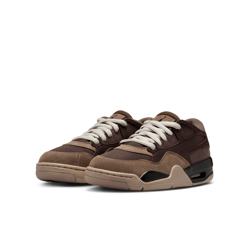 Air Jordan 4 RM Big Kids' Shoes (GS) 'Ironstone/Olive/Brown'