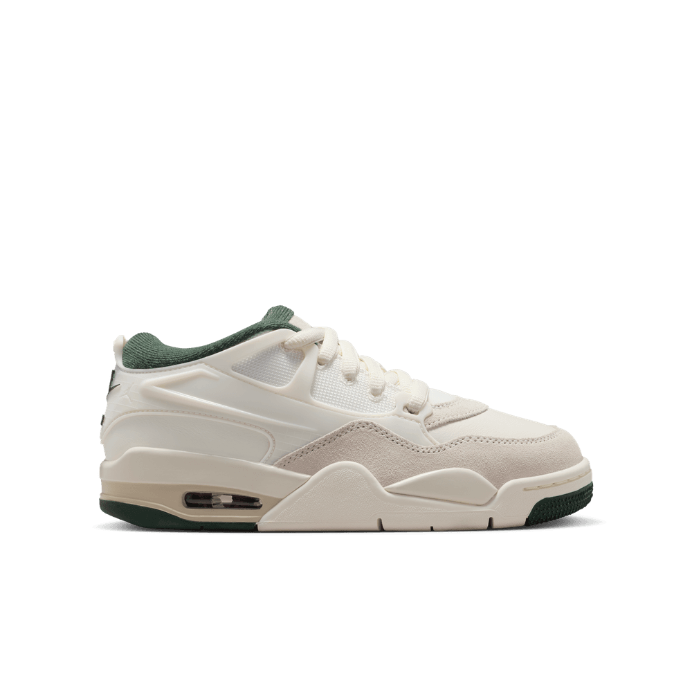 Air Jordan 4 RM Big Kids' Shoes (GS) 'Sail/Cream/Green'