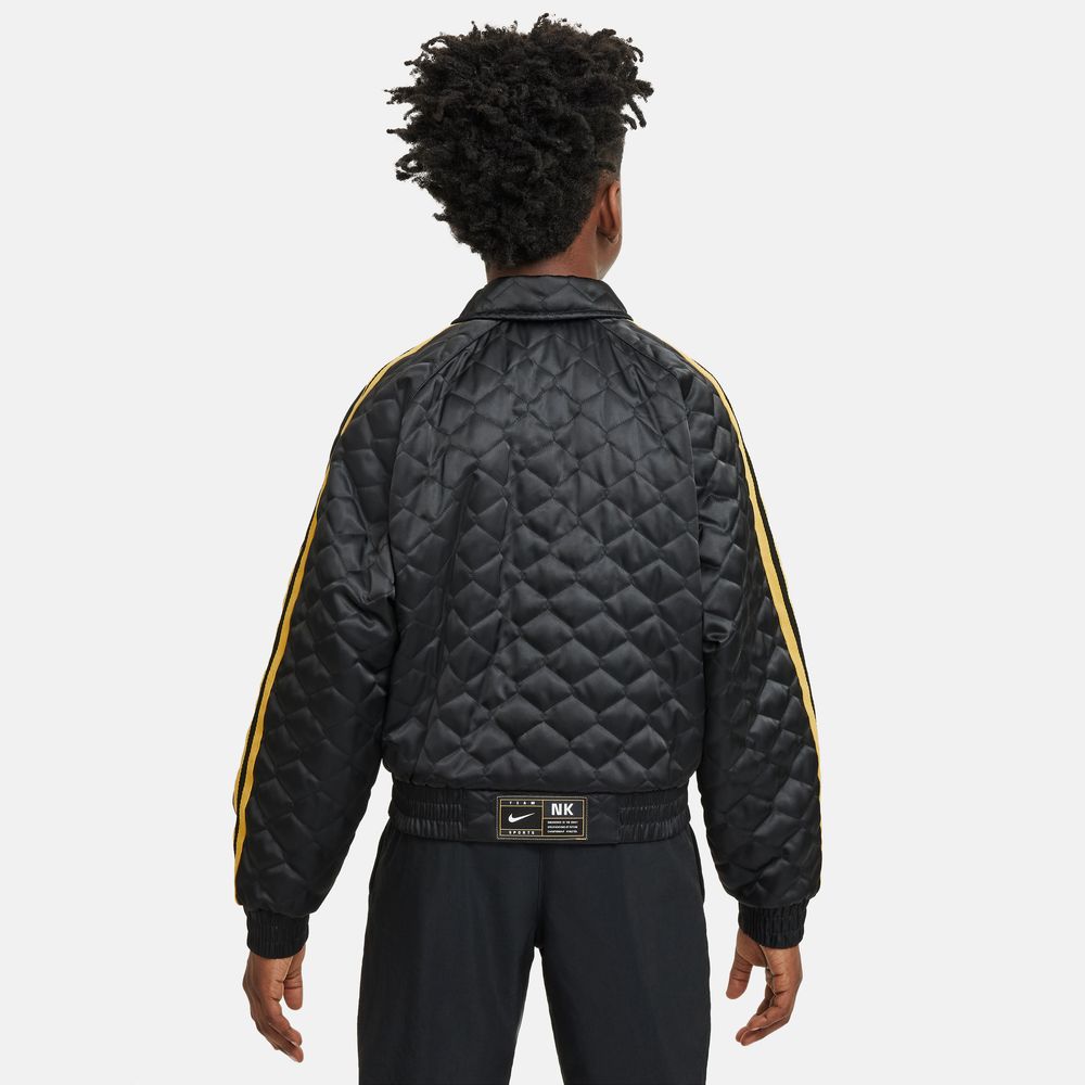 Nike Culture of Basketball Big Kids' Bomber Jacket 'Black/Gold'