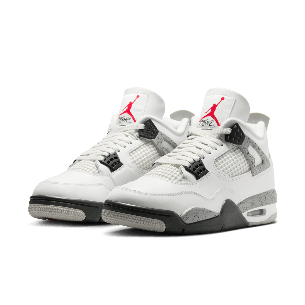 Air Jordan 4 Retro Men's Shoes "White Cement" 'Summit White/Red/Cement'