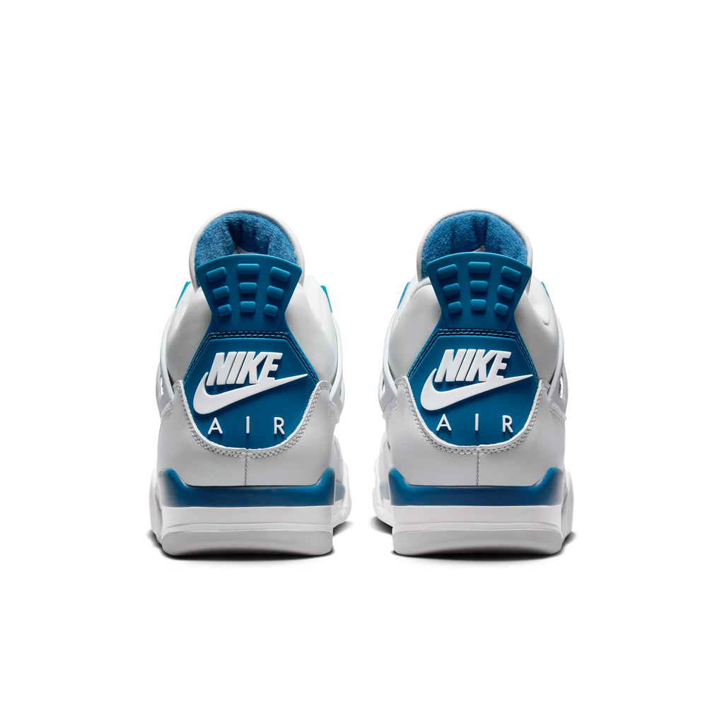 Air Jordan 4 Retro Men's Shoes 'White/Military Blue/Grey'